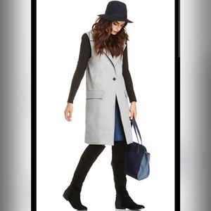 J.O.A. Sleeveless Coat in Grey, S